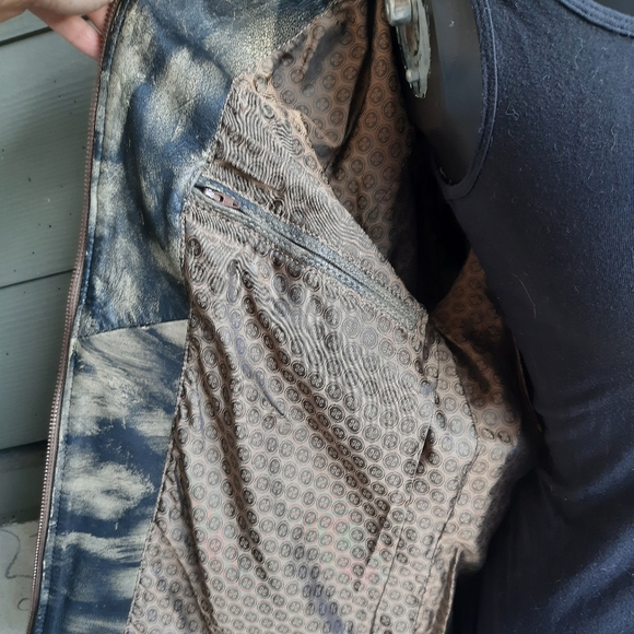 NWT PinoPorte Camo Leather Moto Jacket - Picture 10 of 13